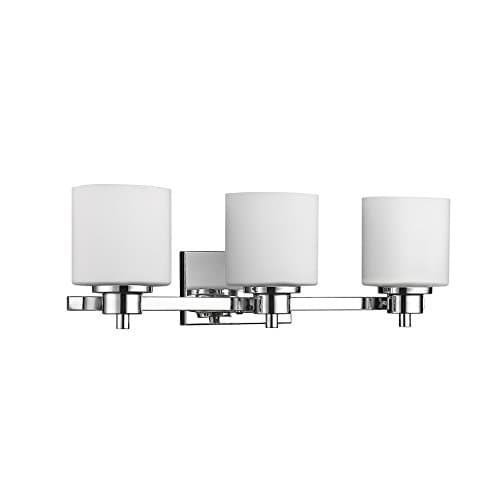 Luz de tocador de baño de cromo Hampton Bay Chloe de 3 luces