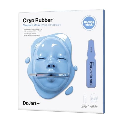 Cryo Rubber with Moisturizing Hyaluronic Acid by Dr. Jart+ for Unisex - 2 Pc 0.14oz Hyaluronic Acid, 1.41oz Rubber Mask
