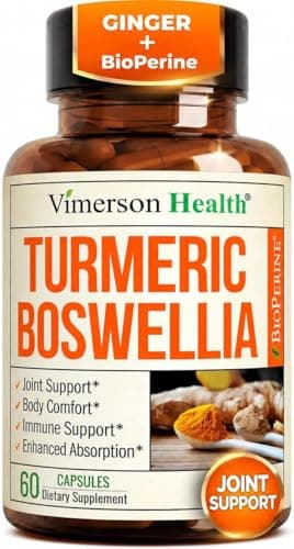 TNVitamins Turmeric & Boswellia Complex (180 Capsules) with Ginger Root ...