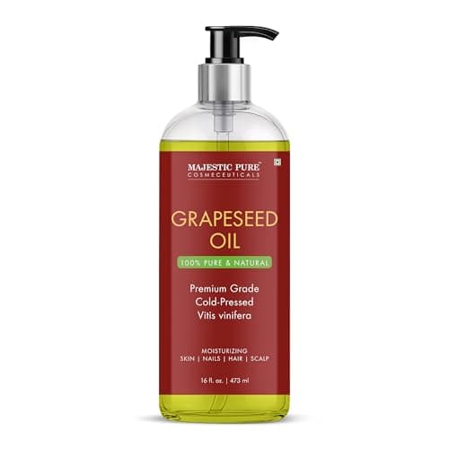 Majestic Pure Grapeseed Oil, Natural Massage & Carrier Oil, Moisturizer ...