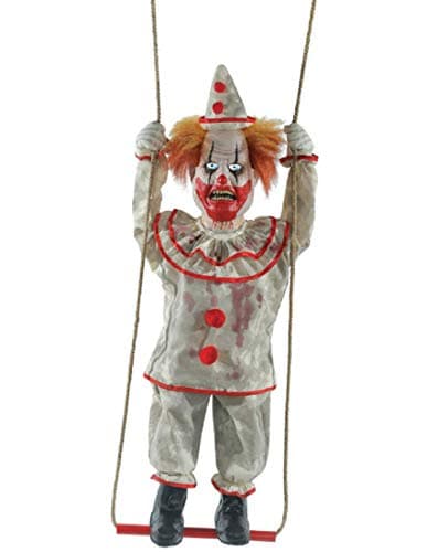 Swinging Happy Clown Doll Animated Halloween Decoration - Walmart.com