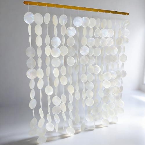 Capiz Shell Wind Chime, Capiz Wall Decor, Coastal Wall Decor, Capiz ...
