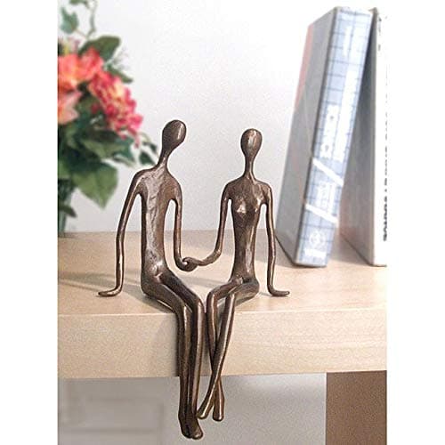 Bronzhaus Relaxed Couple Bronze Sculpture – Intimate Sitting Lovers ...