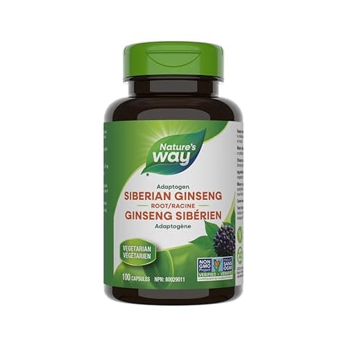 Nature's Way Siberian Ginseng Root Capsules – Helps Improve Mental & Physical Performance - Non-GMO – 100 Vegetarian Capsules