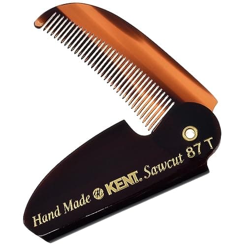 Kent Folding Pocket Mustache Comb (117mm/4.6in), 1 Count