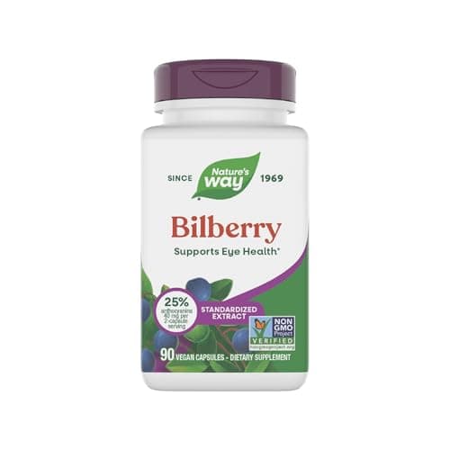 Nature's Way Bilberry Standardized, 60 Vegetable Capsules – Vitamart.ca