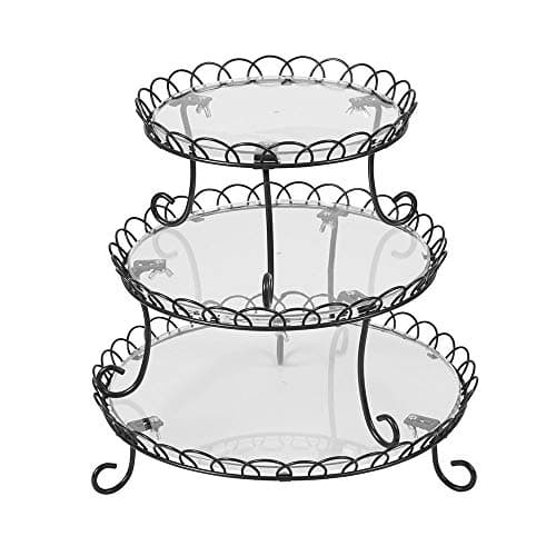 Wilton 1512-0703 3-Tier Damask Disposable Cupcake Stand