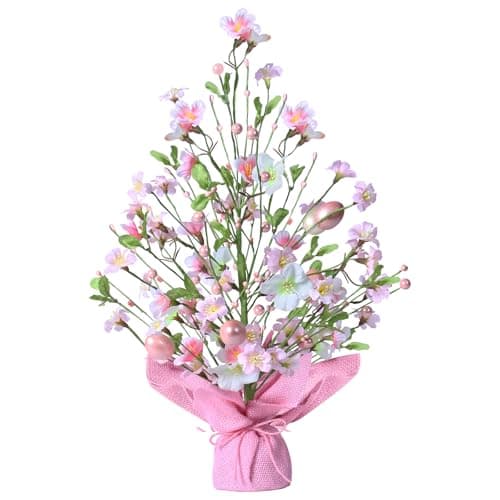 RoseCraft Easter Decorations, 18 Inch Pre-Lit Easter Egg Tree Tabletop ...