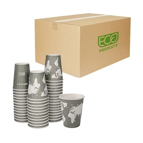 Eco-Products World Art Renewable & Compostable Hot Cups