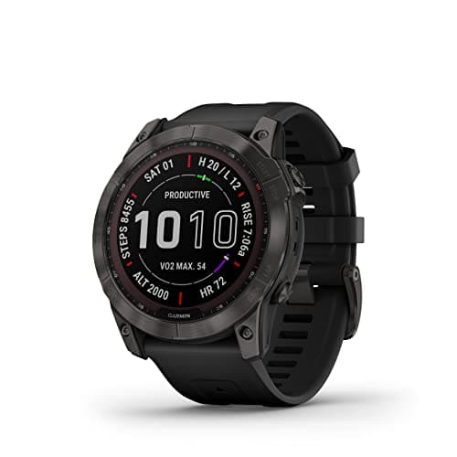 Garmin Fenix 7X Sapphire Solar Edition Smartwatch Screen in Carbon Gray ...