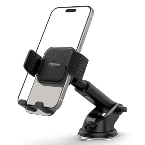 Spigen OneTap (MagFit) Designed for MagSafe Dashboard, Windshield, & Screen Car Mount Compatible with iPhone 16 Pro Max, 16 Pro, 16 Plus, 15, 14, 13, 12 Series, and MagSafe Compatible Cases