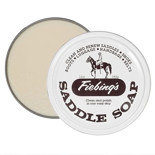 Fiebing's Yellow Saddle Soap for Leather (3.5 oz Tin) - Leather Cleaner & Conditioner to Soften, Protect & Restore Leathercraft - Leather Soap for Car Seat, Couch, Shoe, Purse, Boot, Bag, & Saddles