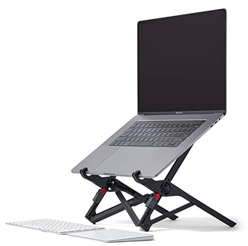 Roost Laptop Stand - Portable & Adjustable (For Apple MacBook and PC) Eye-Level Ergonomic for Productivity, Lightweight folding for travel, Universal Fit, Compact & Strong