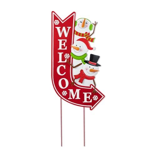 Cartel de jardín Feliz Navidad de Glitzhome