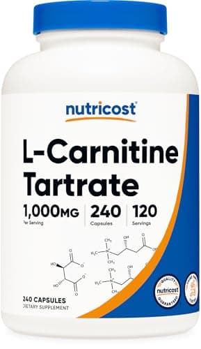 Nutricost L-Carnitine Tartrate 1000mg Capsules