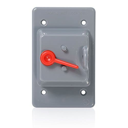 🏠 Leviton Gray Raintight-While-In-Use Outdoor Receptacle Cover Single ...