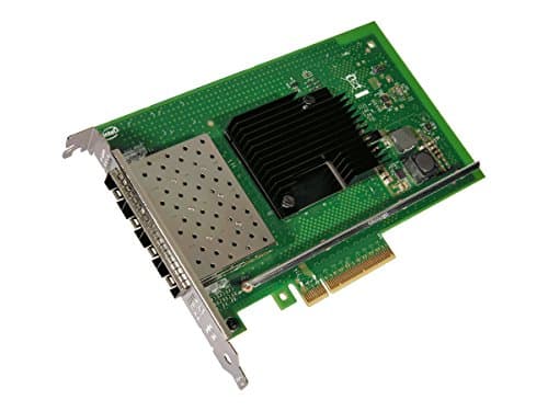 10Gb PCI-E NIC Network Card 10G Quad-Port SFP+ Ethernet Converged LAN Adapter CNA Compatible with Intel X710-DA4 PCI Express 3.0 x8/x16 Networking Server Support Windows/Linux/VMware