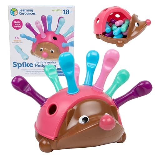 Learning Resources Spike The Fine Motor Hedgehog - Toddler Montessori Toys, Stacking Shape, Gifts for Boys and Girls, Sorting and Matching Skill Activities, Educational Games, Kindergarten
