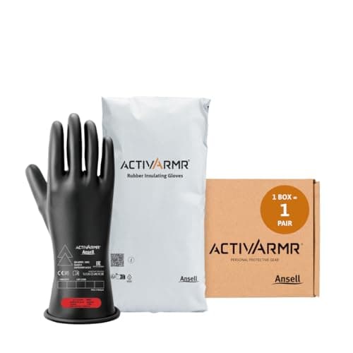 Ansell ActivArmr Electrical Insulating Gloves Class 0, Yellow, 11 in ...