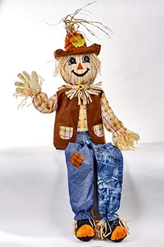 Amazon.com: RZ Express Studios 63"& 60" Scarecrow Large Sitting Couple ...