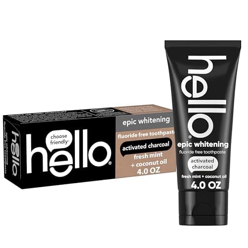 hello Activated Charcoal Epic Whitening Fluoride Free Toothpaste - 4 Oz