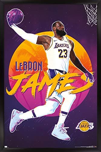 Lebron james los angeles lakers 35 75 x 24 25 framed player poster ...