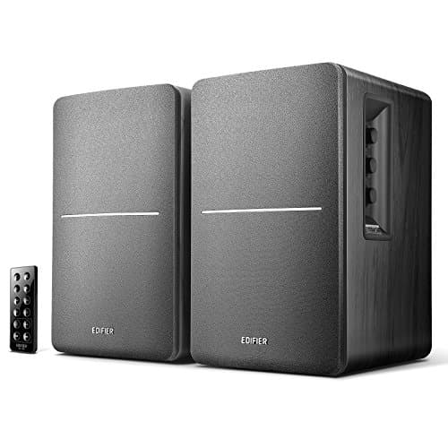 Edifier R1280DB Powered Bluetooth Bookshelf Speakers - Optical Input - Wireless Studio Monitors - 4 Inch Near Field Speaker - 42w RMS (Wood)