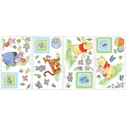 RoomMates 18 in. x 40 in. Winnie the Pooh - Pooh and Piglet 16-Piece ...