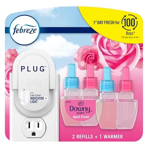 Febreze Odor-Eliminating Fade Defy PLUG Air Freshener, Gain Original, Starter Kit & 26 mL Scented Oil Refill