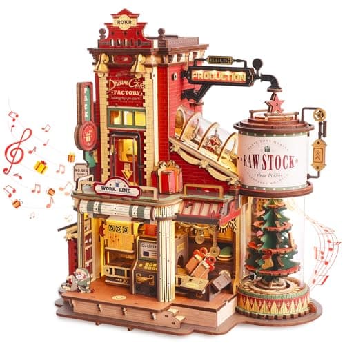 ROKR 3D Wooden Puzzles Model Building kits Mechanical Music Box Kits Creative Gift for Kids on Birthday/Christmas Day