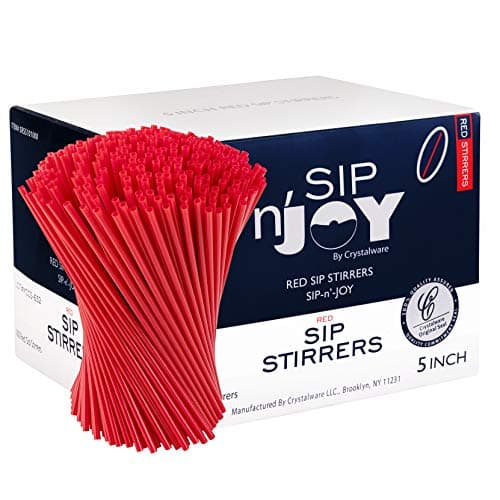 Amazon.com: Crystalware Plastic Sip Stirrers, Cocktail and Coffee ...