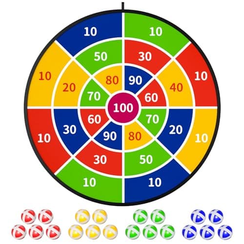 TEMI 29" Large Dart Board For Kids, Bo…