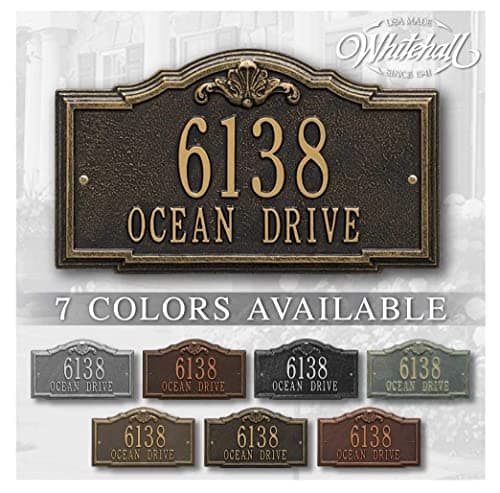 Whitehall Custom Address Plaque Bronze & Gold Arch | Lehman's