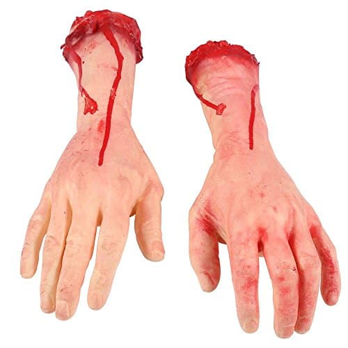 Scary Halloween Bloody Props Dead Body Parts Fake Arm Severed Hands ...