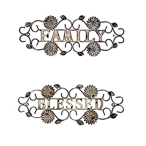 Stratton Home Decor Farmhouse Brown Grateful, Thankful, Blessed Wall ...