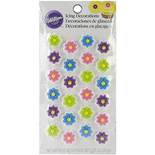 Wilton Royal Flower Icing Decoration 1/2" Mini Daisies Candies 32 Count ...