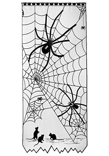 Amazon.com: SUMERSHA 4pcs Black Lace Halloween Window Curtains, 2pcs 40 ...