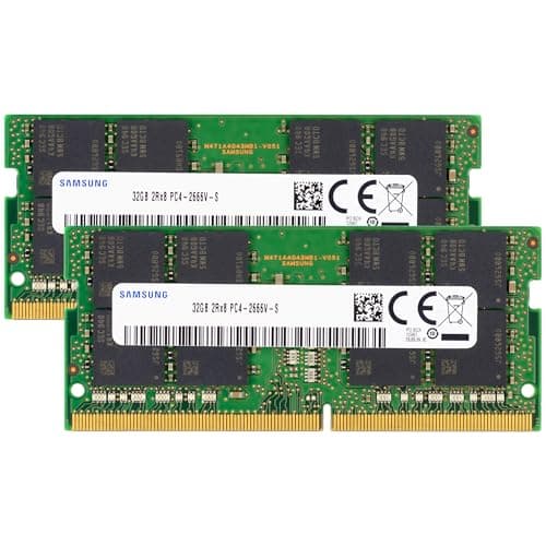 Samsung 32GB (2x16GB) DDR4 2666MHz PC4-21300 (PC4-2666V) CL19 SODIMM 2Rx8 Dual Rank 1.2V 260-Pin Laptop, Notebook RAM Memory