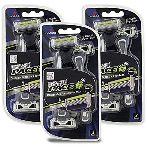 Amazon.com: Dorco Pace 6 Plus - Six Blade Disposable Razors with ...