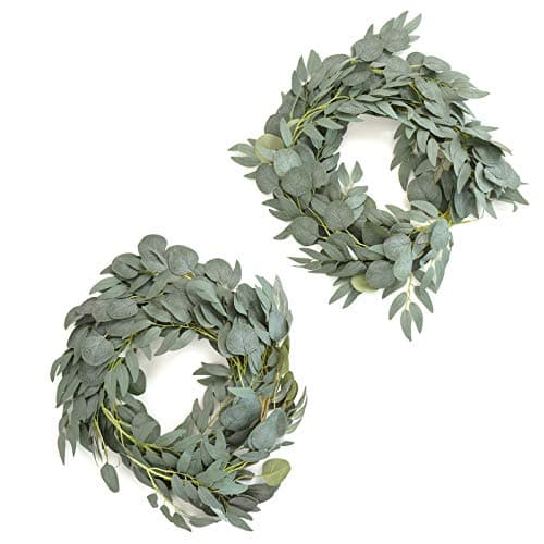 Amazon.com: Ling's Moment Artificial Eucalyptus and Willow Greenery ...