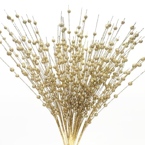 Berry Picks Dark Gold Ice w Glitter Berry Pick 22 Inch - Digs N Gifts