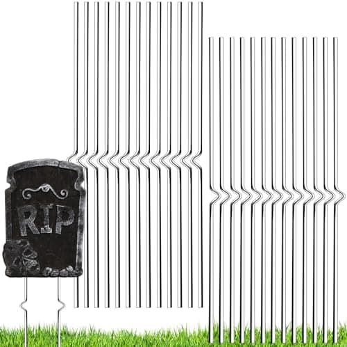 Amazon.com: 30PCS Halloween Metal Stakes,Heavy Duty 15.75''Tombstone ...
