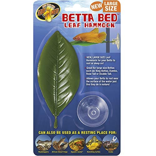 Zoo Med Betta Bed Leaf Hammock for Bettas to Rest On [Habitat, Aquarium ...
