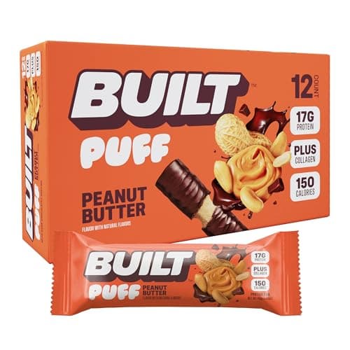 Built Bar Puff Protein Bar, Collagen, Gluten Free, Brownie Batter, 1 ...