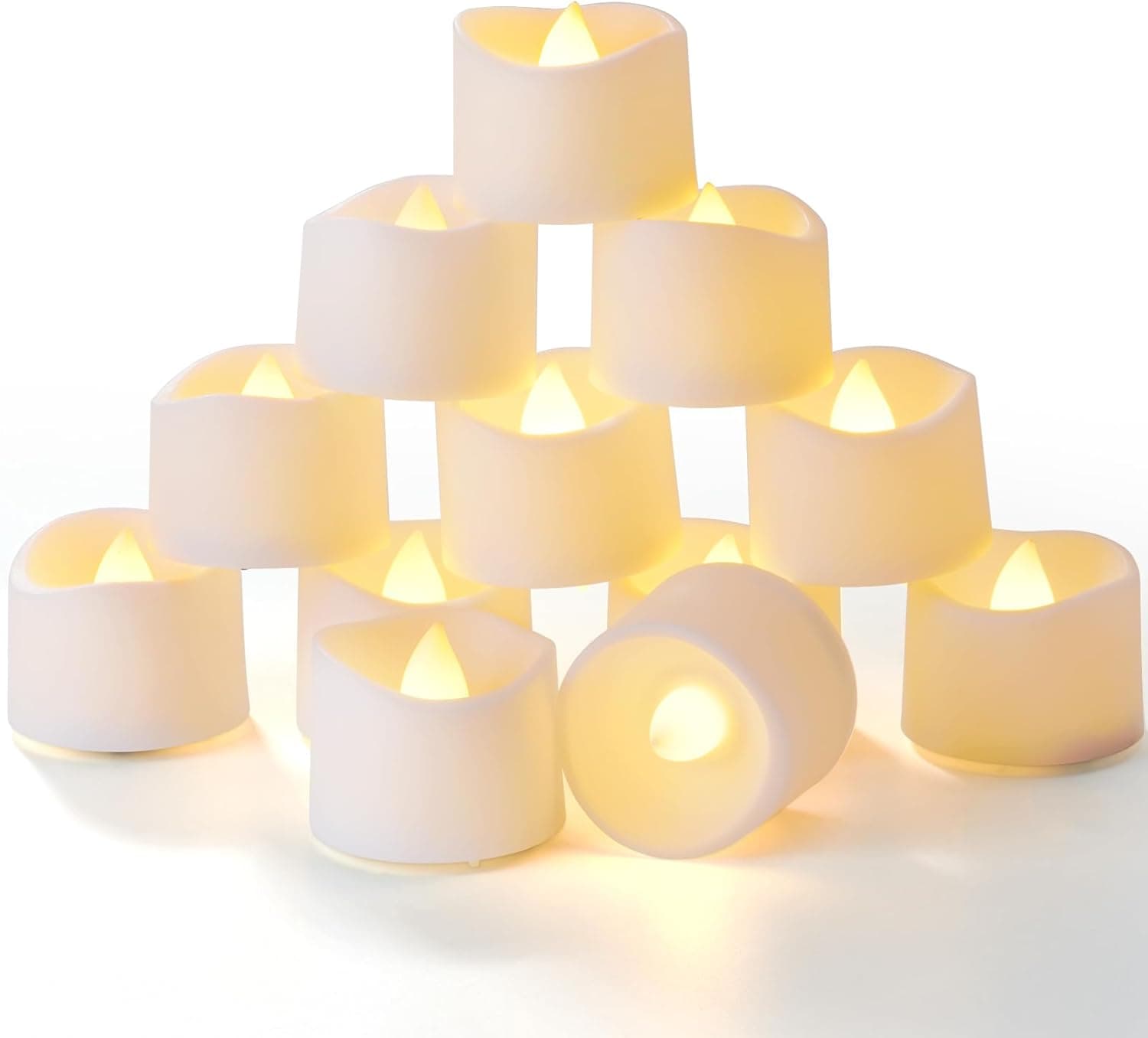 Amazon.com: Homemory Timer Tea Lights Candles Battery Operated, 6H ...