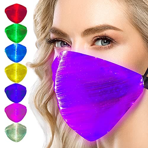 New Led Light Up Party Mask Halloween Neon Mask Masque Masquerade Masks ...