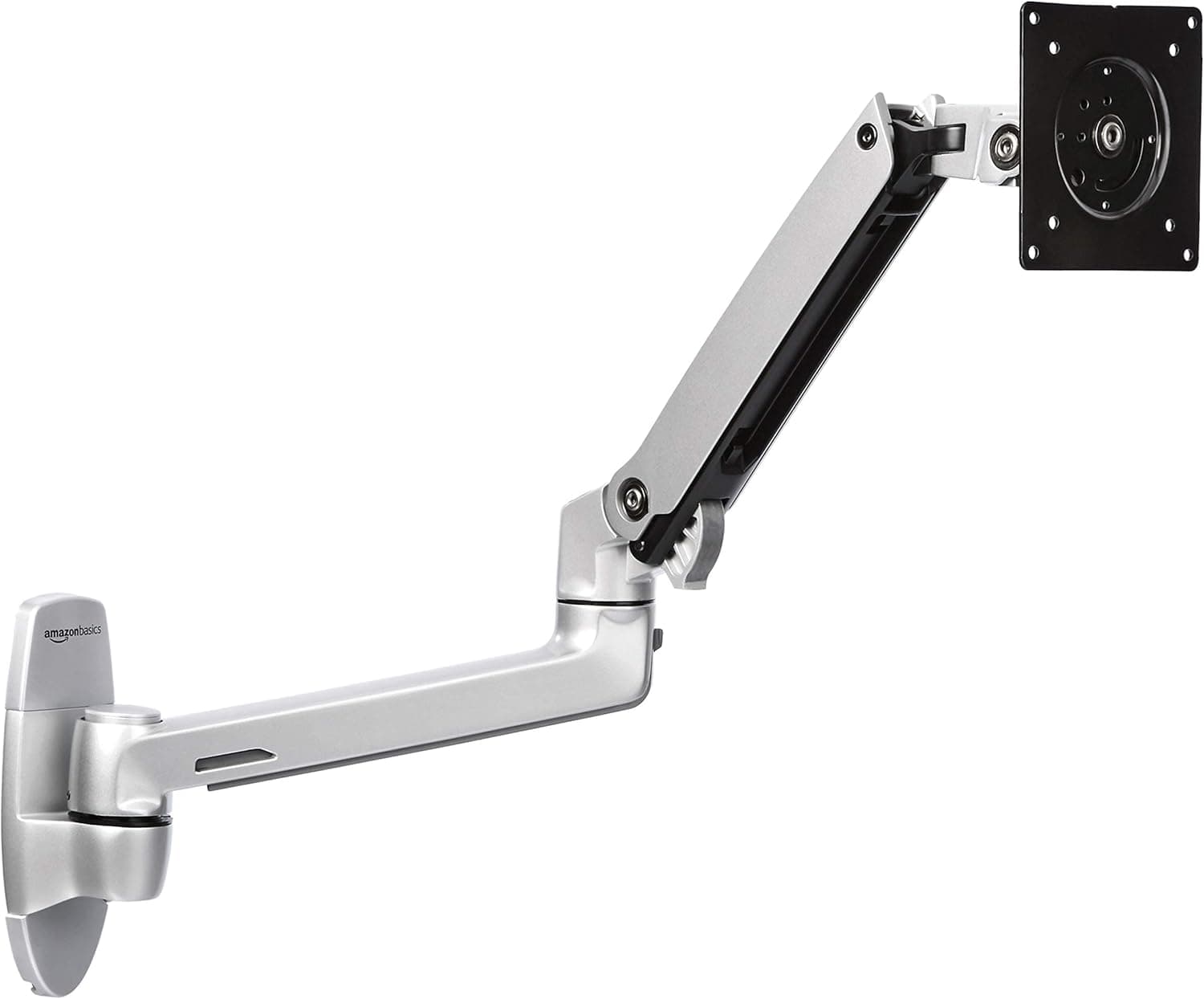 Amazon Basics Premium Wall Mount Computer Monitor and TV Stand - Lift ...