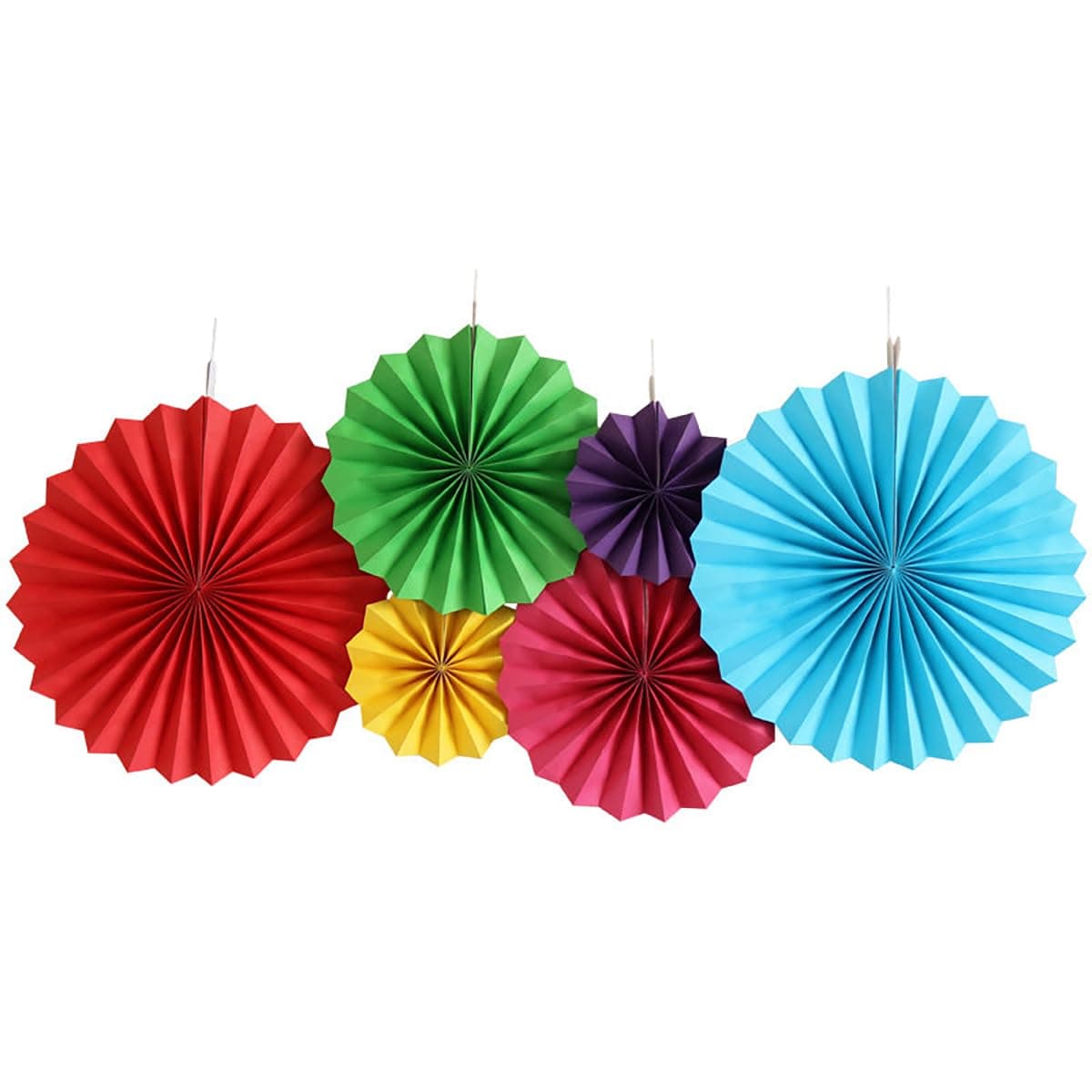 Buy SYGA 6 Pieces of Paper Flower Fan Decoration Background Wall DIY ...