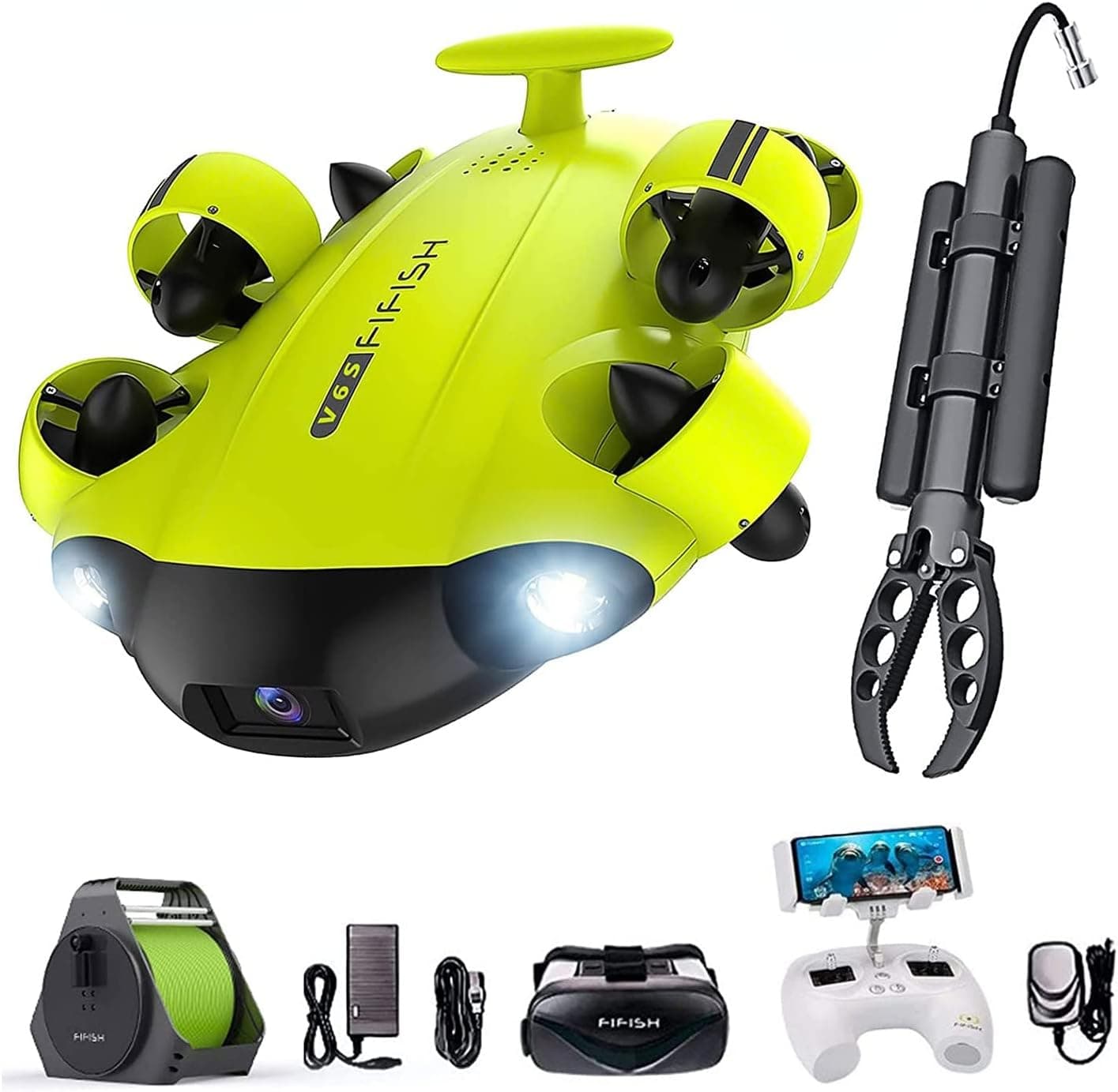 QYSEA FIFISH V6s Drone sous-marin avec caméra 4K UHD, LED 4000 lm ...