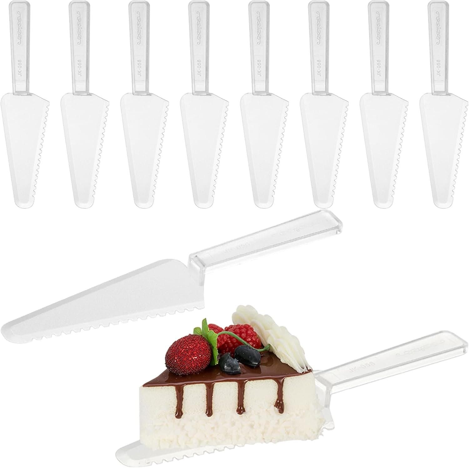 Amazon.com | PARBEE 50PCS Disposable Cake and Pie Servers, Clear Cake ...